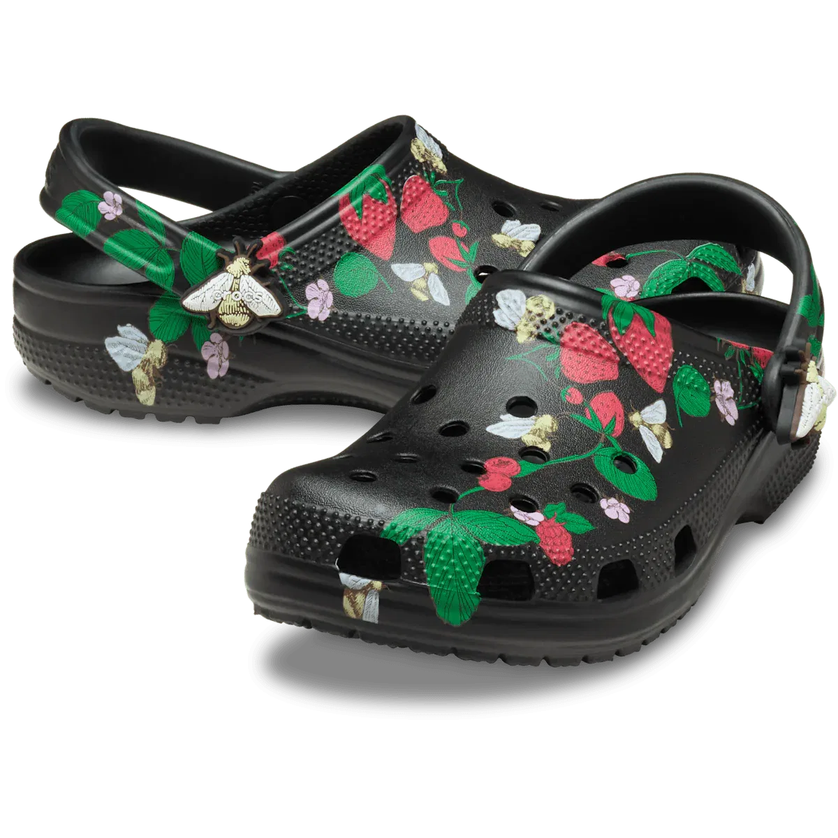 Классические ягоды и пчелы Сабо Crocs, черный — фото 2