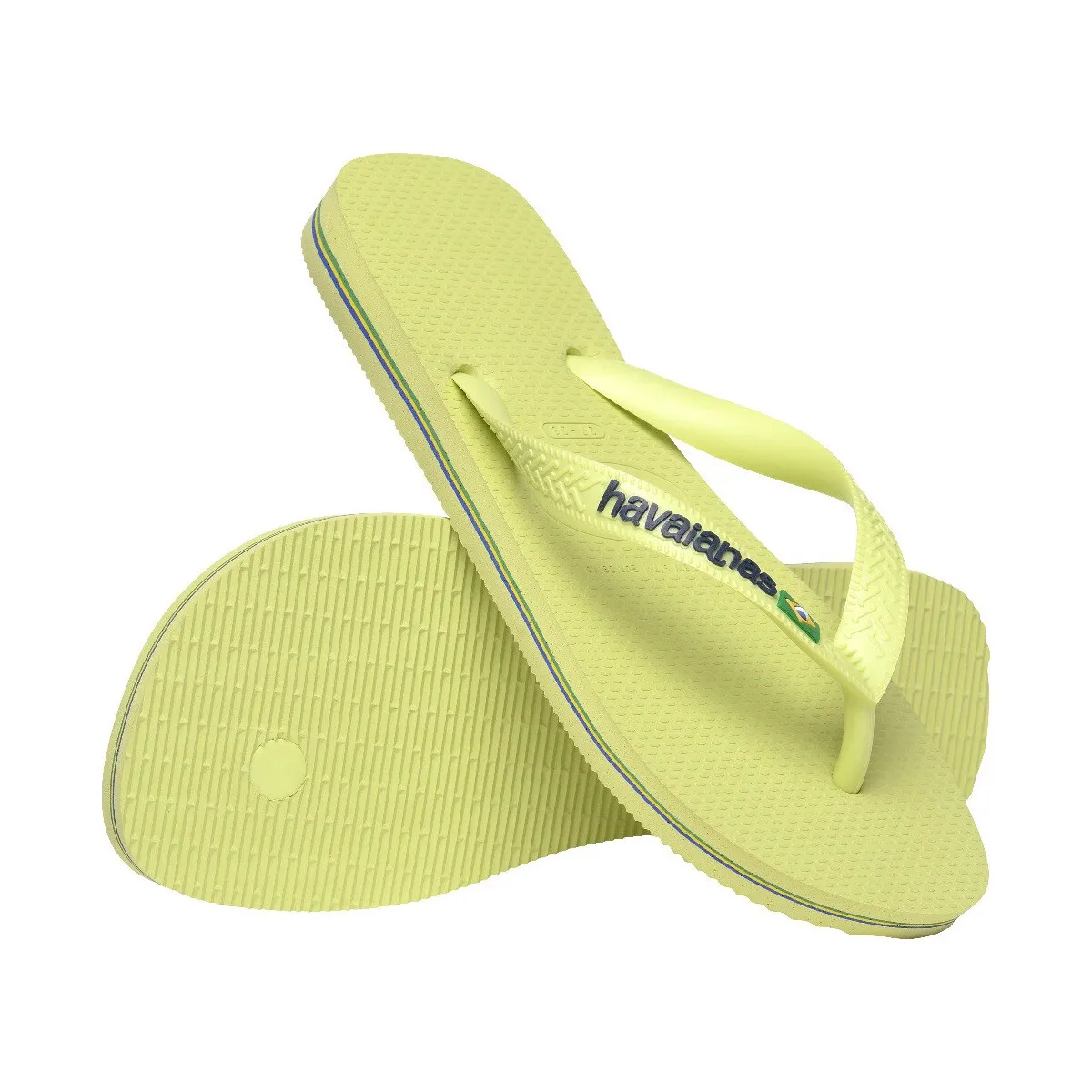 Шлепанцы Hav унисекс. Логотип Brazil Matcha Green 456 Havaianas, цвет Verde manzana — фото 4