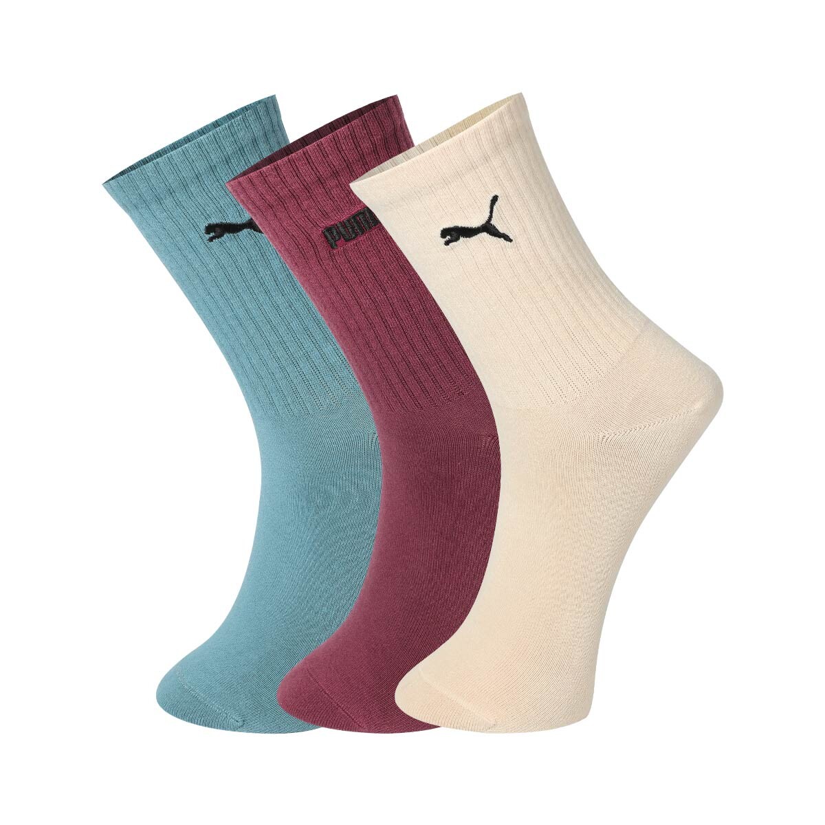 

Носки до колена унисекс Puma, цвет Blue/purple/beige (3 pairs)