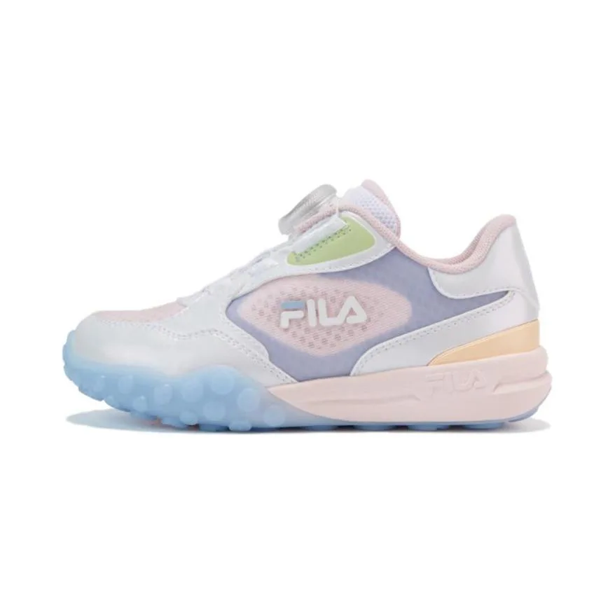 FILA KIDS Детские кроссовки для бела с низким верхом, противоскользящие, бело-сине-розовые, для детей 3-7 лет — фото 3