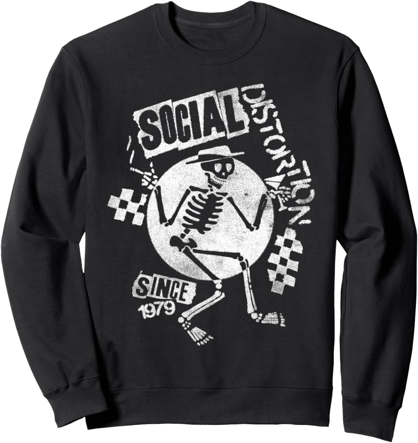 

Официальная толстовка Social Distortion White Spray Skelly, черная