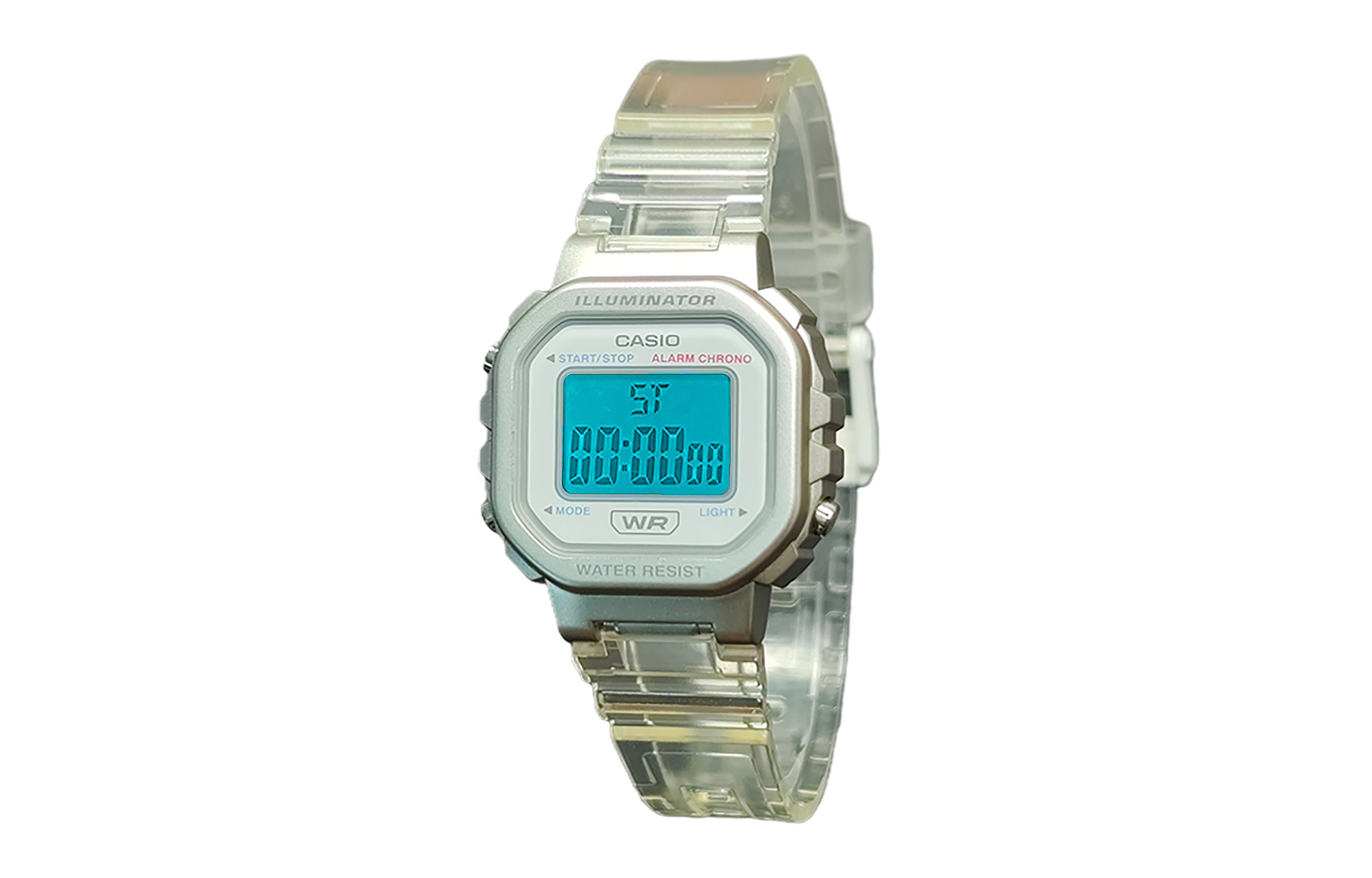 

CASIO Часы Retrofit Series Quartz Movement Resin Strap Watch Women's Watch White Dial, White Dial Cyan Watch Glass