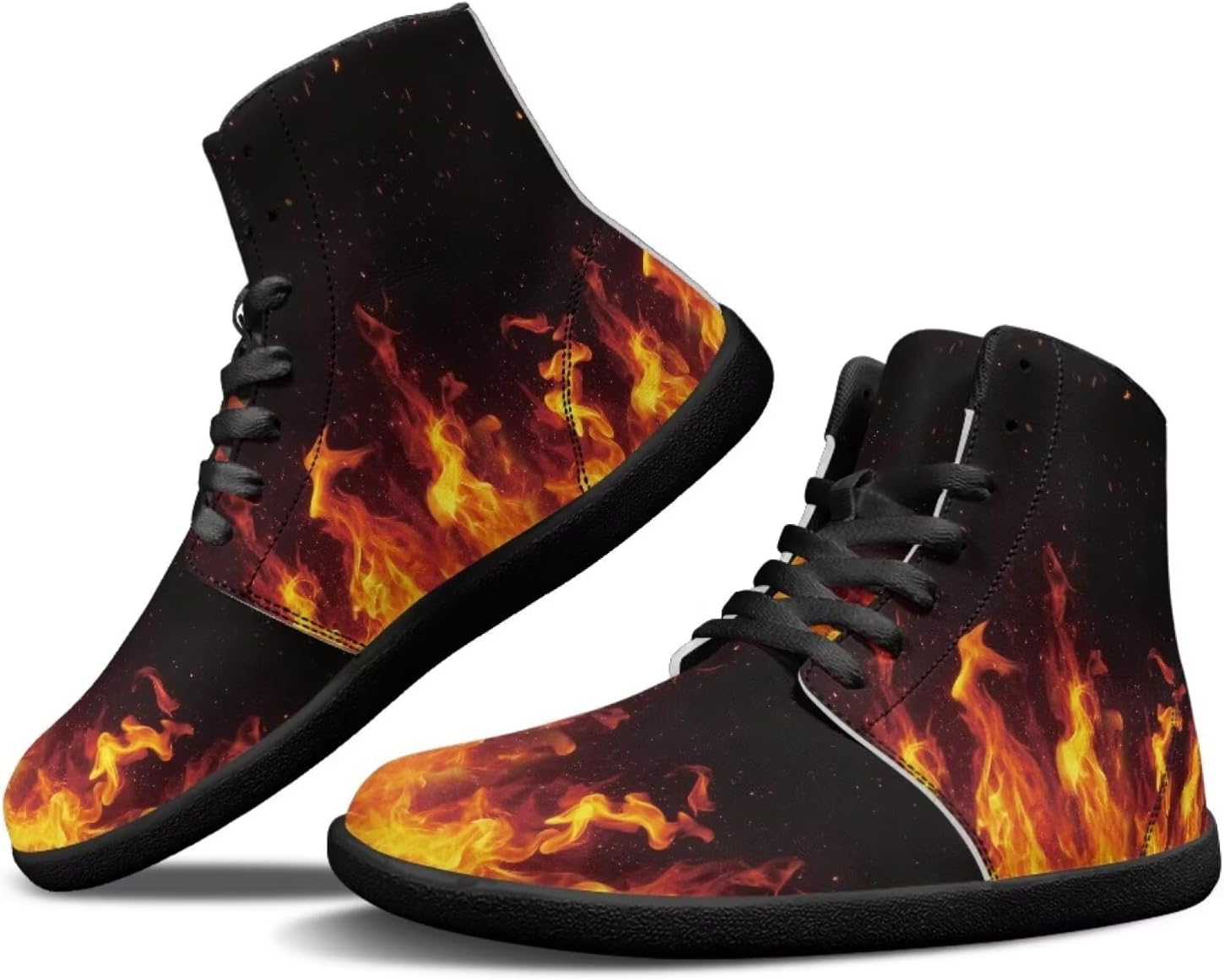 

Мужские прогулочные кроссовки Jeiento с узором природы, высокие, для бега, с широкой носочной частью, 3d Flame