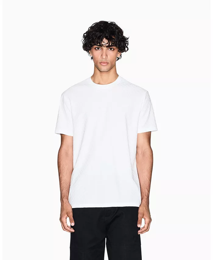 

Мужская мерсеризованная футболка с жаккардовым логотипом по всей поверхности A|X Armani Exchange