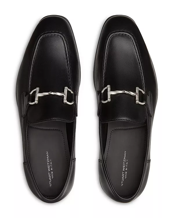 Мужские лоферы Simon Twistbit без шнурков Stuart Weitzman, черный — фото 2