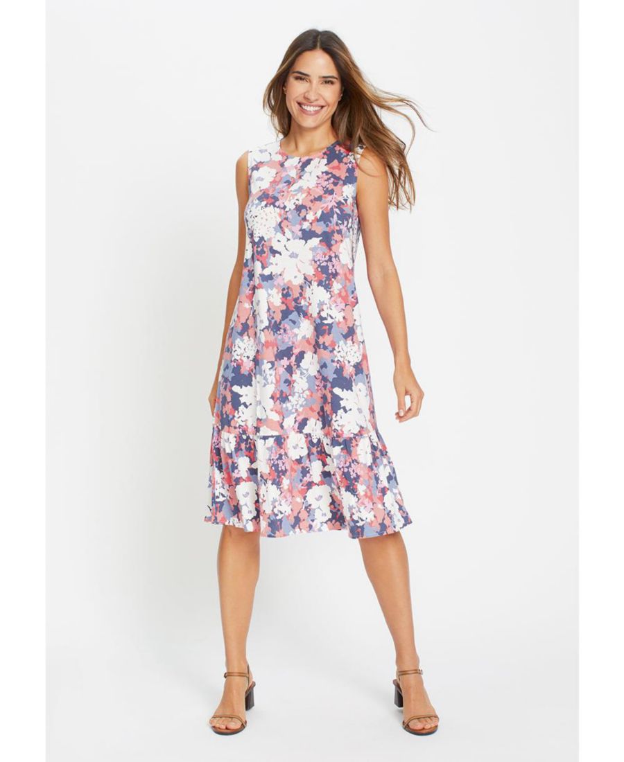 

Женское платье без рукавов с цветочным камуфляжным принтом Olsen, Misty rose