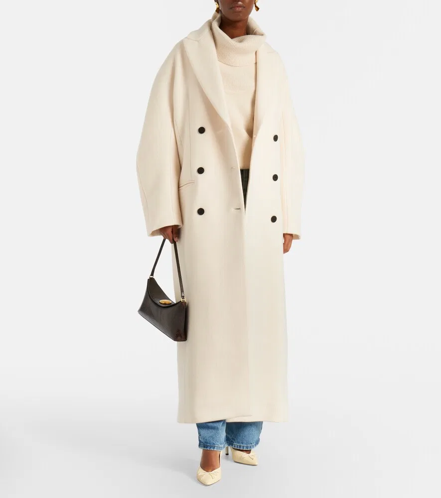 Мужское пальто из натуральной шерсти Jacquemus, белый — фото 2