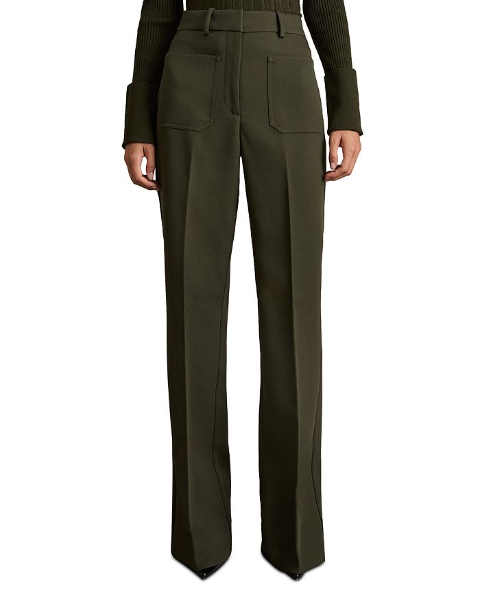 

Брюки с расклешенными штанинами REISS, зеленый