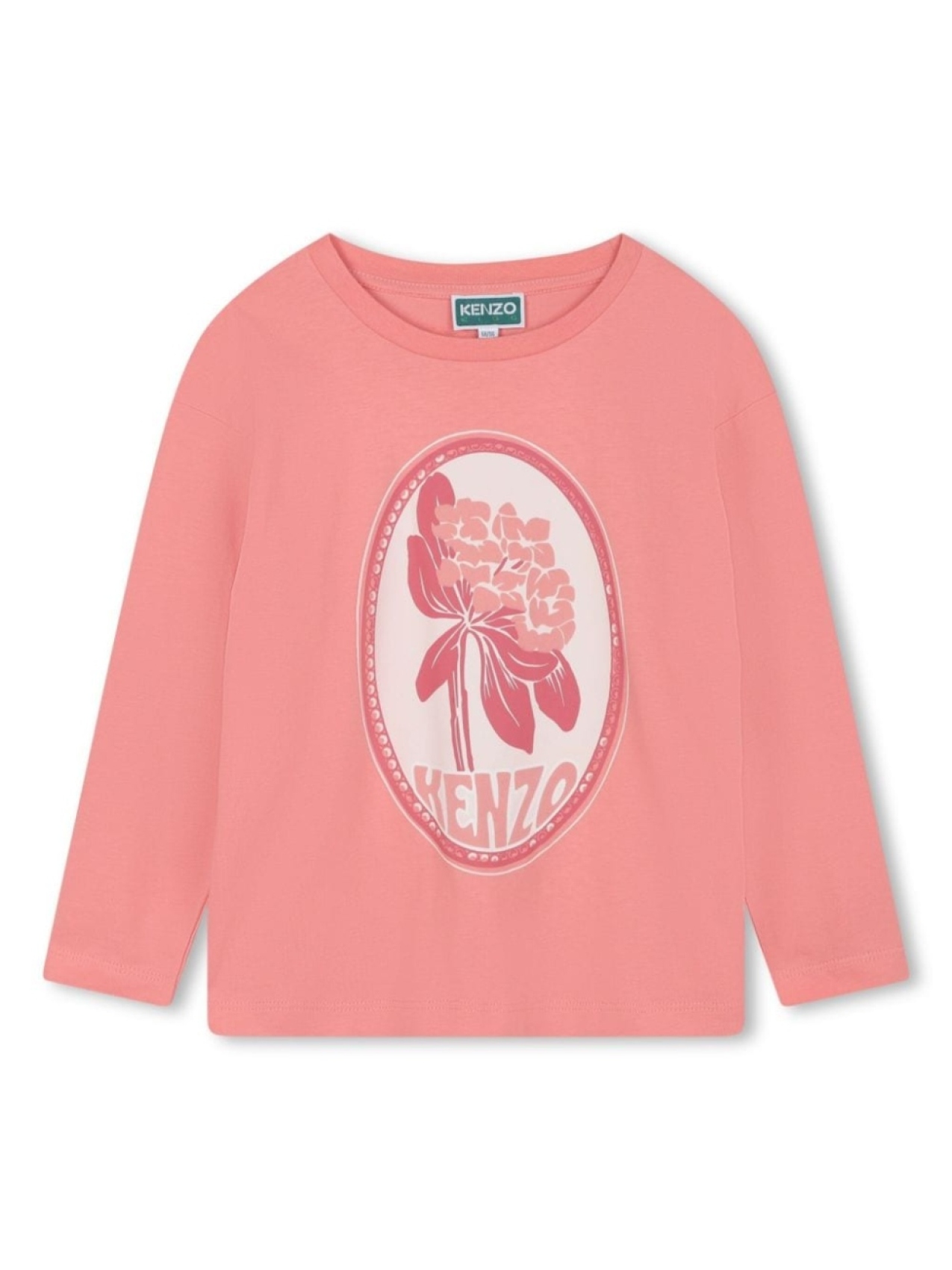 

Kenzo Kids футболка из органического хлопка с цветочным принтом, розовый