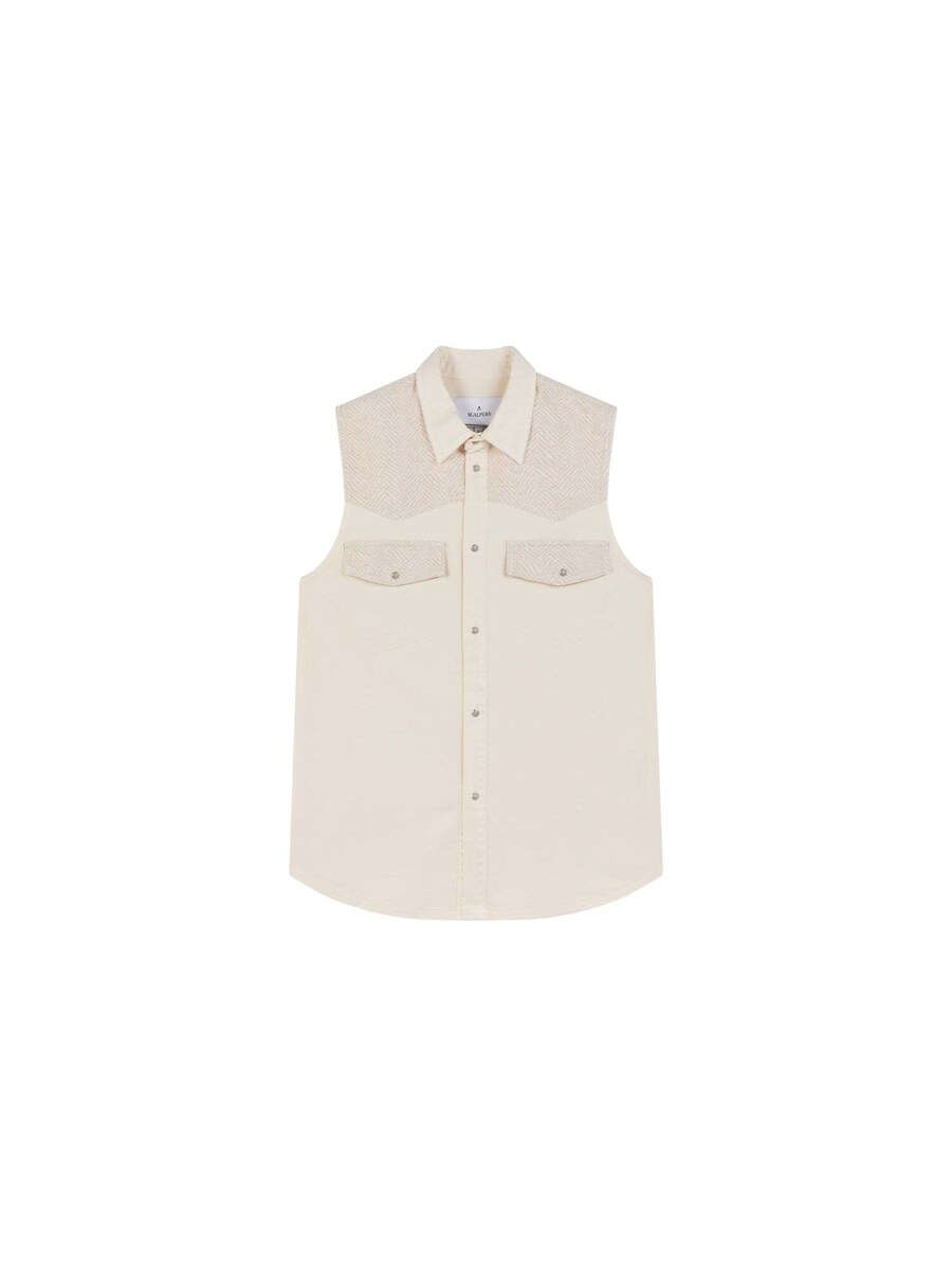 

Жилет Scalpers Trize, цвет Off white/Wool white