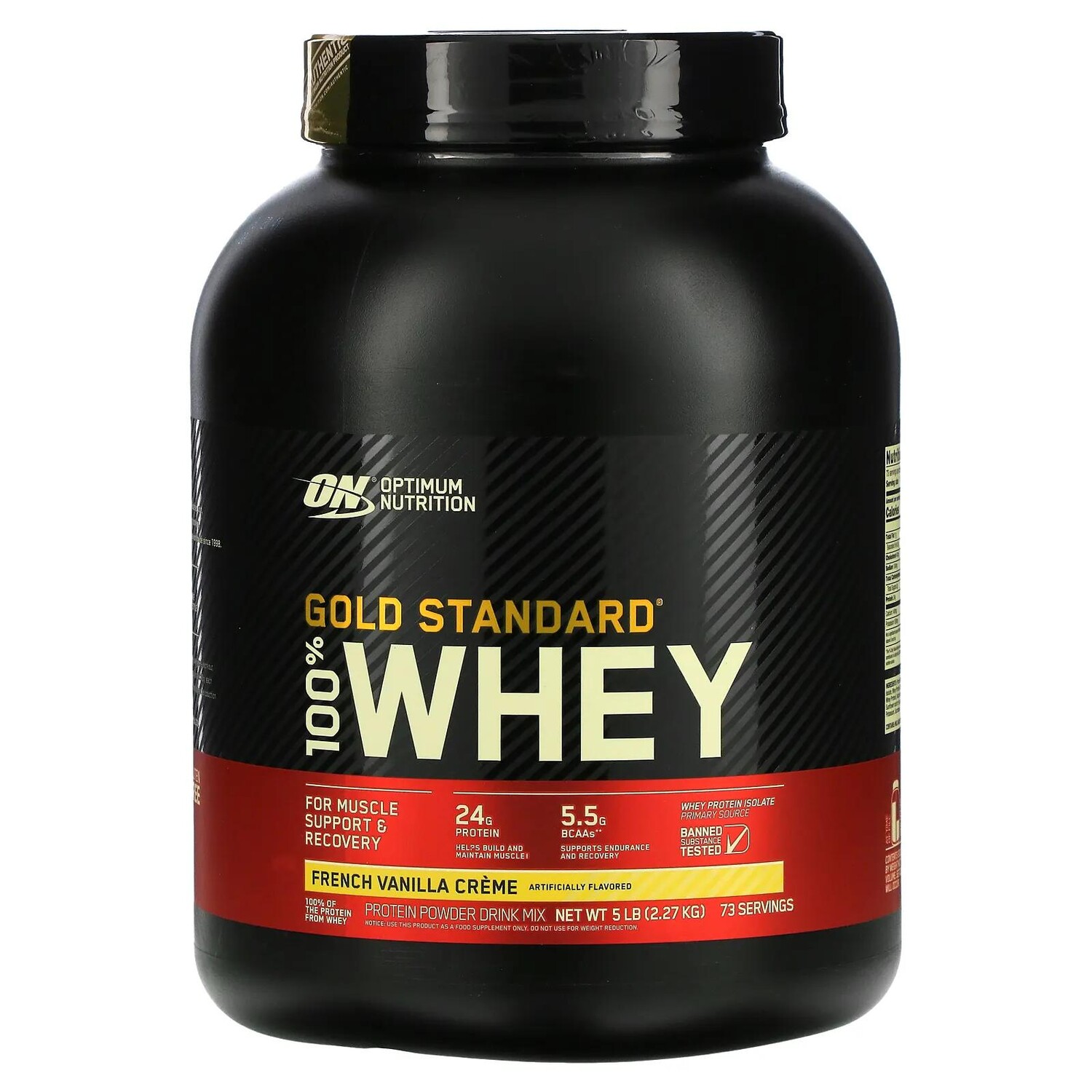 

Optimum Nutrition 100% Whey Gold Standard French Vanilla Crème 5 lbs (2,273 g)