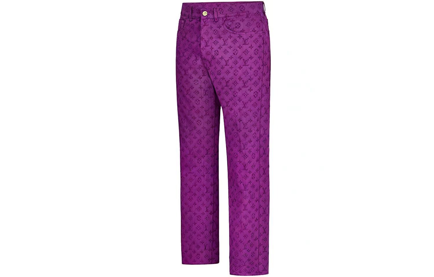 Новые квартальные продукты LV Jeans Men Purple Louis Vuitton, фиолетовый — фото 2