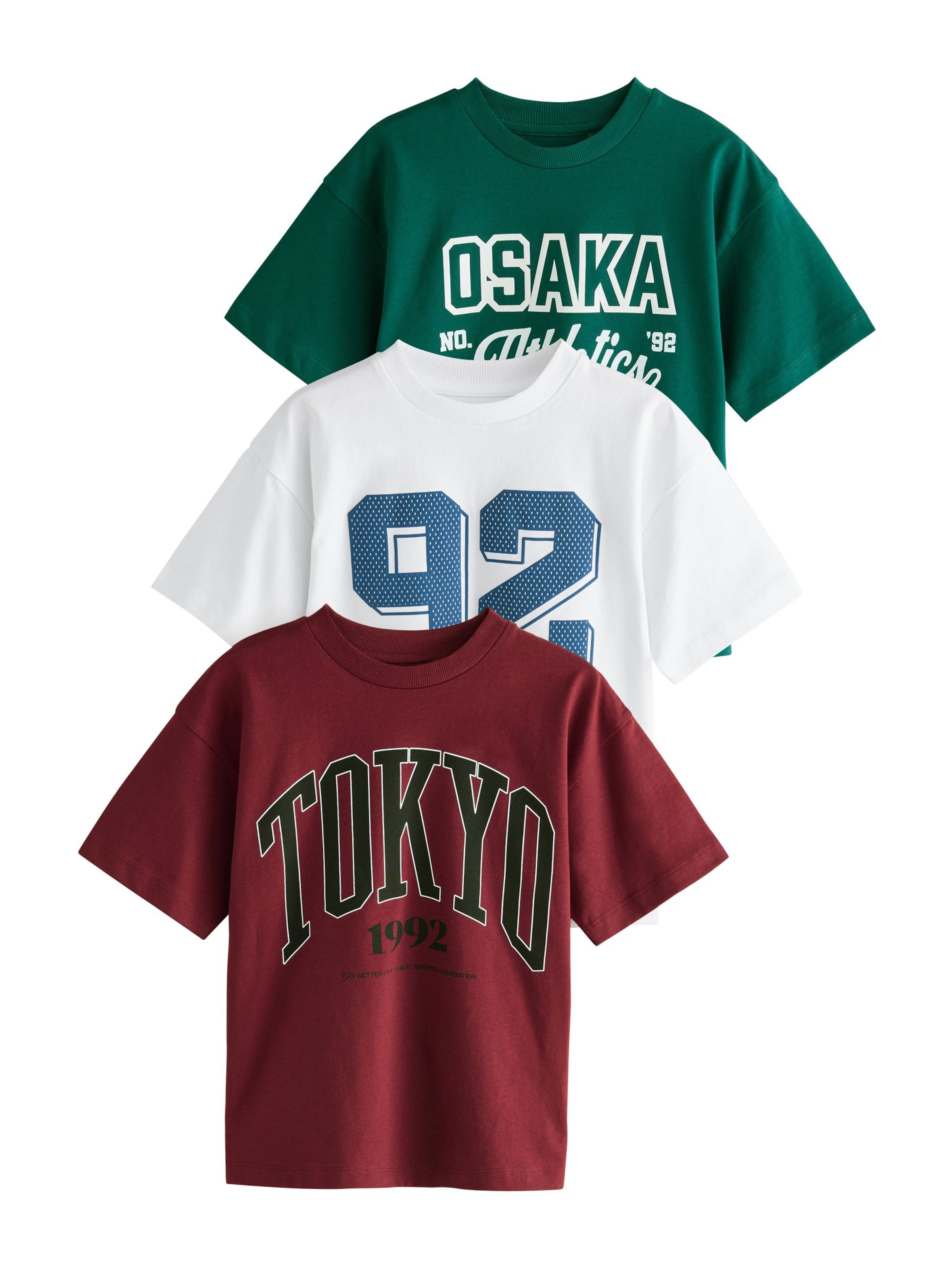 

Next Футболка в темно-зеленом, темно-красном, белом