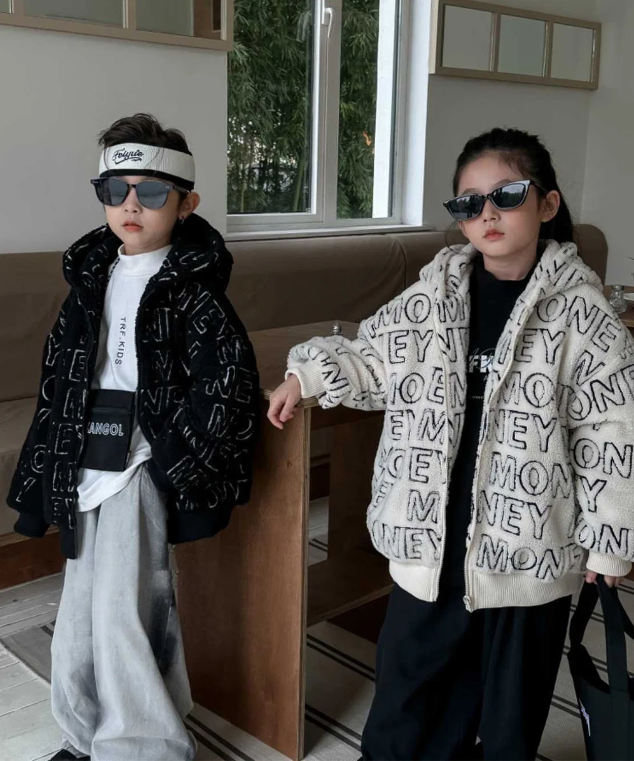 Детская куртка оверсайз из флиса aimoha-KIDS, белый — фото 4