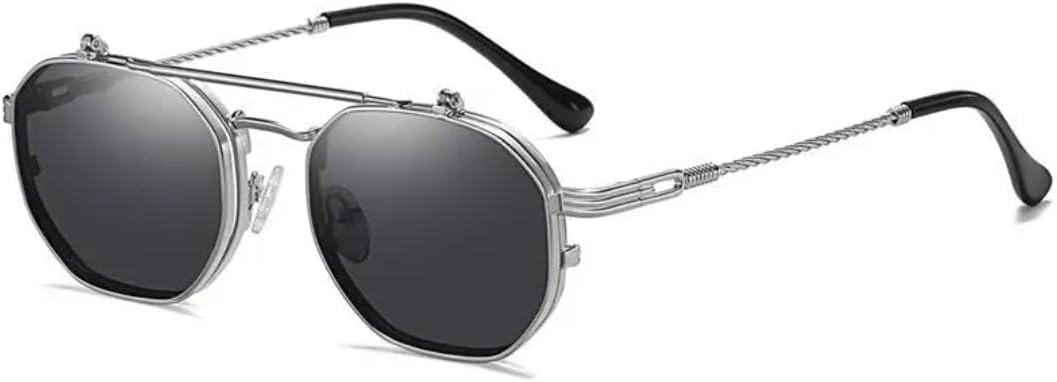 

Солнцезащитные очки с защитой от УФ-излучения UV400 | Стиль стимпанк, металлические линзы-книжки, разноцветные линзы | Для женщин и мужчин, для занятий спортом на открытом воздухе и вождения DSVIGF, 04