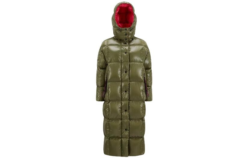 

Пуховик женский зеленый Moncler