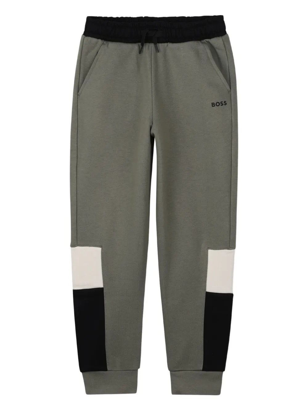 

Спортивные штаны с цветными вставками Boss Kidswear, зеленый