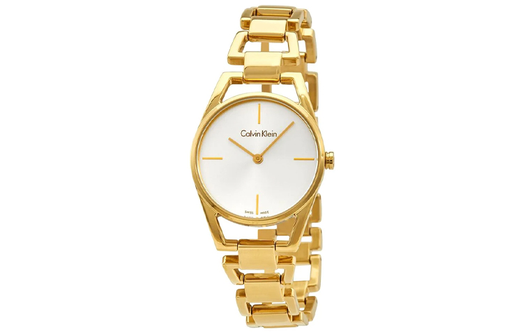 

Calvin Klein Часы Wrist Watch Quartz Movement Stainless Steel Strap 30mm White Dial Women's Watch, White Dial