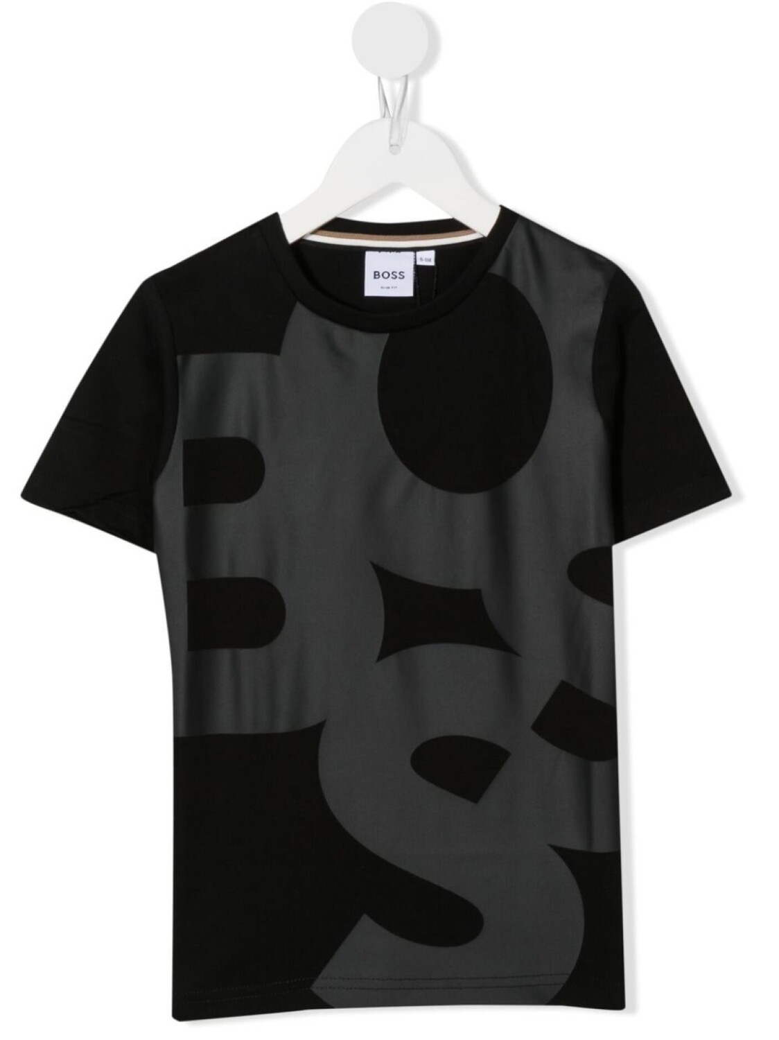 

Футболка с геометричным принтом BOSS Kidswear, черный