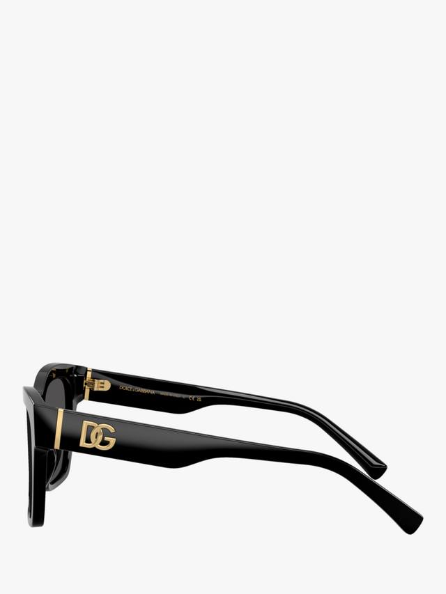 DG4512 женские квадратные солнцезащитные очки Dolce & Gabbana, Black/Grey — фото 3