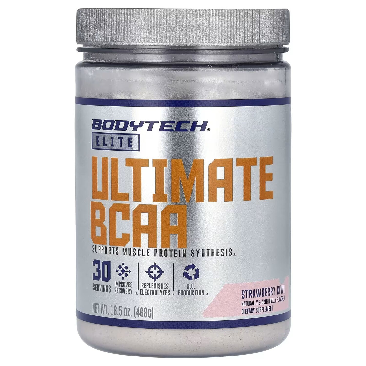 

Elite, Ultimate BCAA, клубника-киви, 16,5 унций (468 г) Bodytech