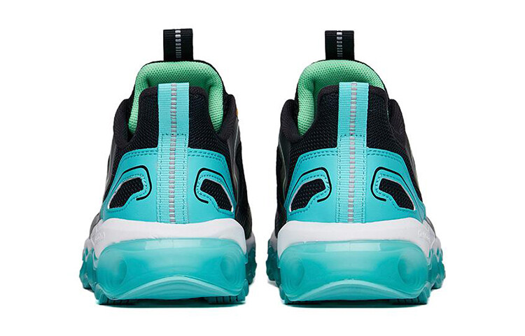 Детские кроссовки GS Low-top черные/флуоресцентные Aqua Green Anta Kids — фото 4