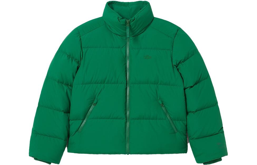 

Пуховик женский темно-зеленый Lacoste