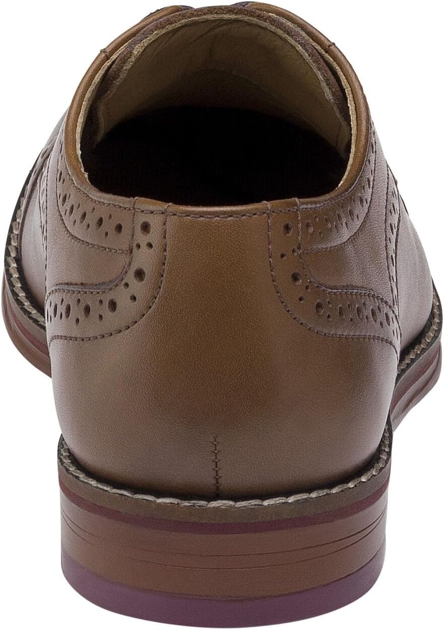 Туфли для мальчиков Johnston Murphy Big Kid Conard Cap Toe с шнуровкой Johnston & Murphy, Tan Fg Leather — фото 3