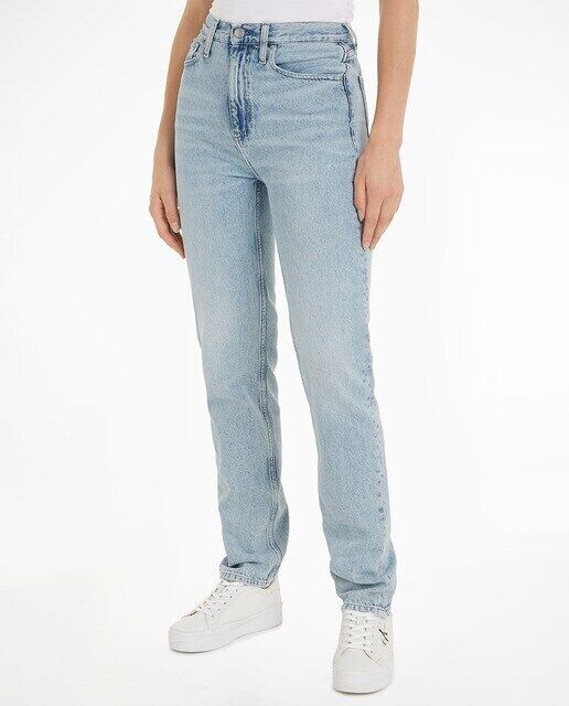 

Женские аутентичные узкие прямые джинсы Calvin Klein Jeans, светло-синий