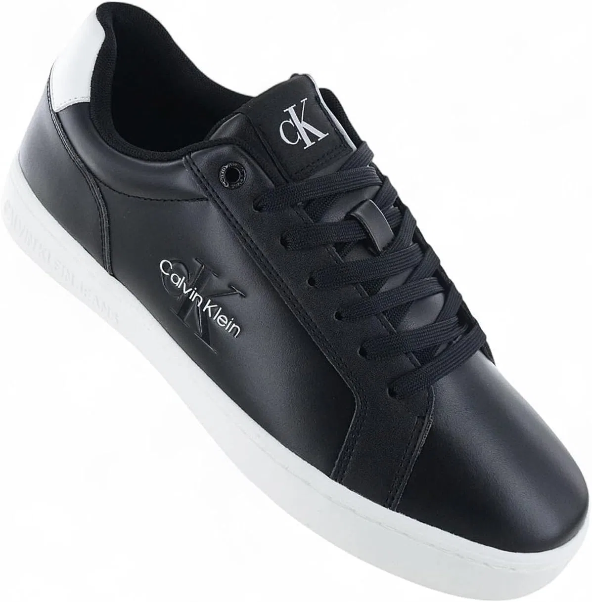 Мужские кроссовки Calvin Klein Cupsole Classic Mono Leather, Black Bright White — фото 3