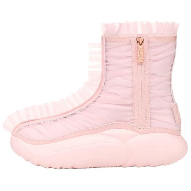 Сапоги короткие UGG Collina Strada Seashell с оборками, розовый