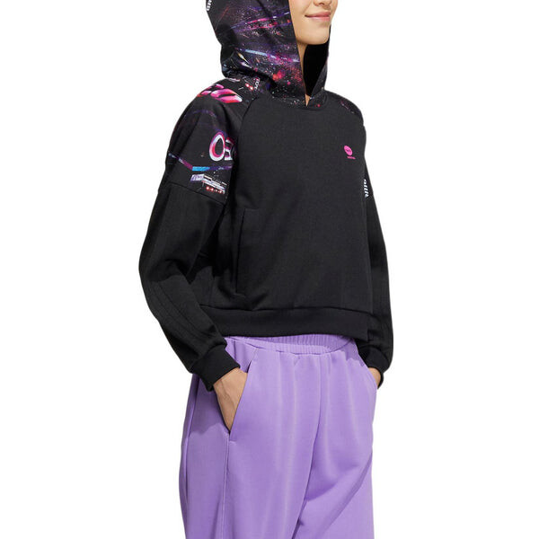 Толстовка с капюшоном neo basketball hoodies Adidas, черный — фото 4