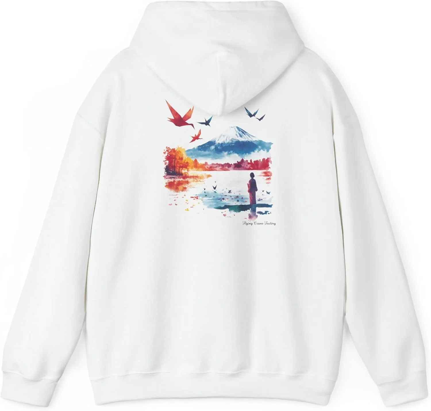 

Толстовка с капюшоном Unisex в японском стиле с журавлем-оригами