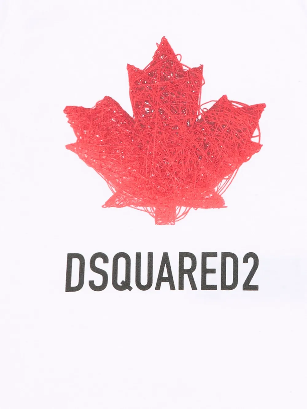 Футболка с короткими рукавами и листовым декором Dsquared2 Kids, белый — фото 3