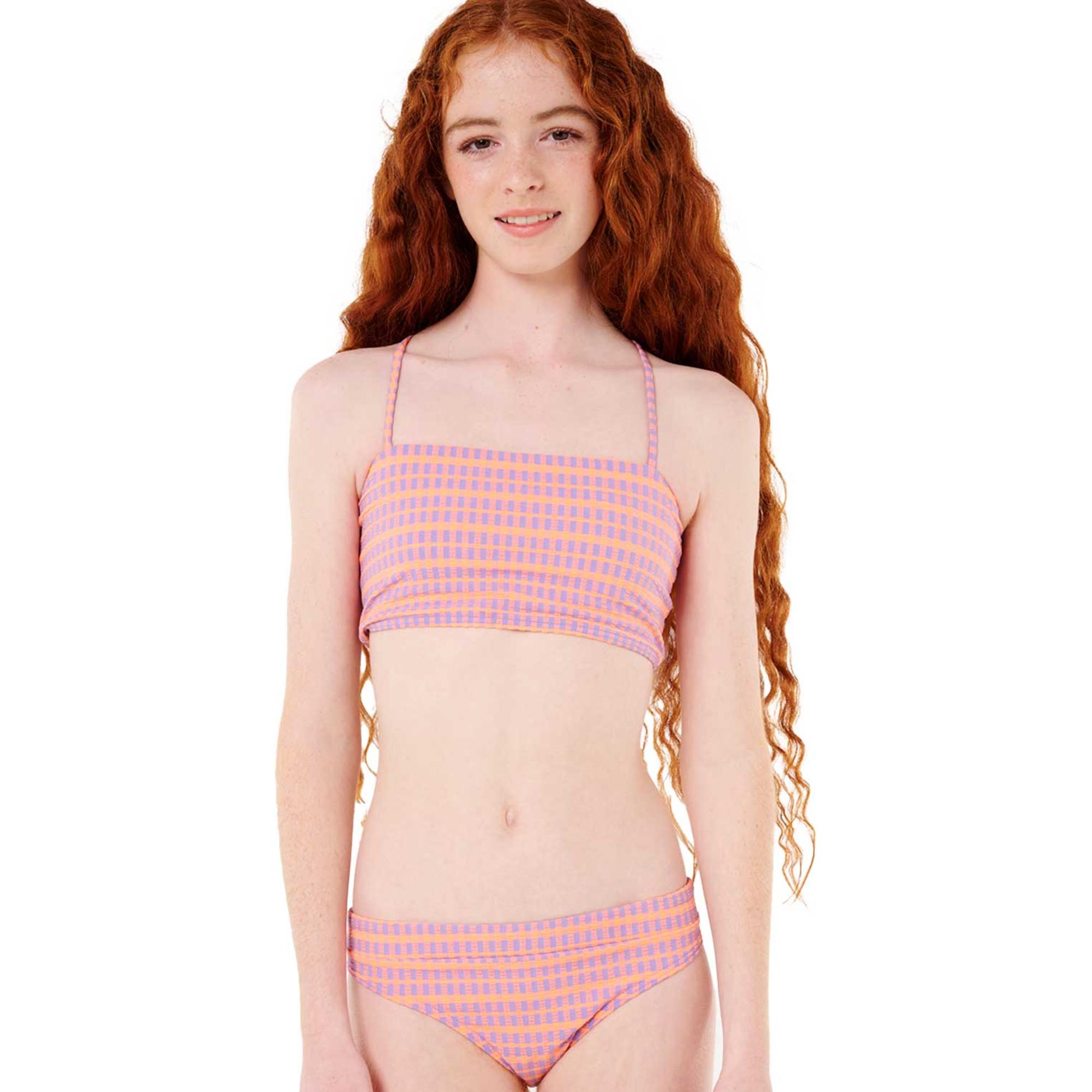 Детское бикини в клетку Неоновые острова Rip Curl, Purple — фото 4