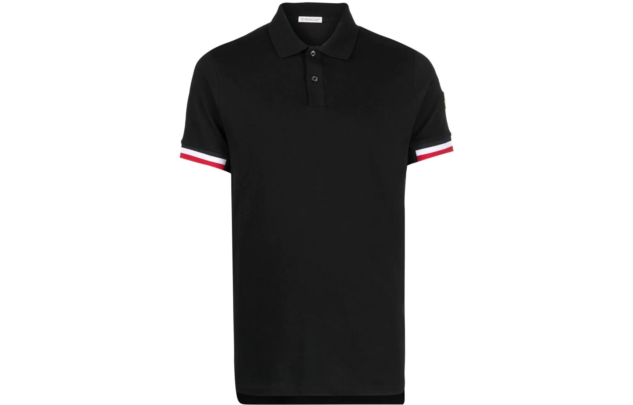 

Весна-Лето 2022 Поло Мужская Черная Moncler