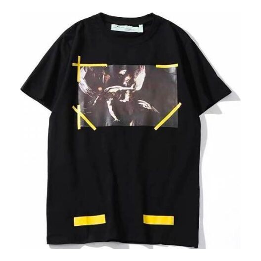 

Футболка virgil abloh printing short sleeve version black Off-White, черный