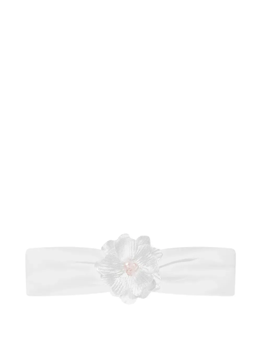 Платье с цветочной аппликацией и комплект из повязки на голову Dress & Fleur, белый — фото 4