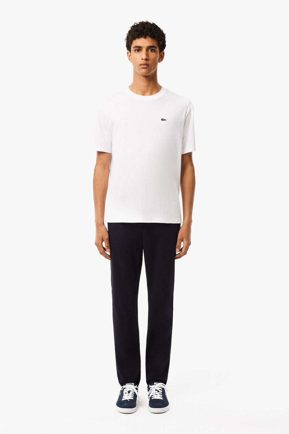 

Облегающий крой эластичные хлопковые чиносы Lacoste, синий