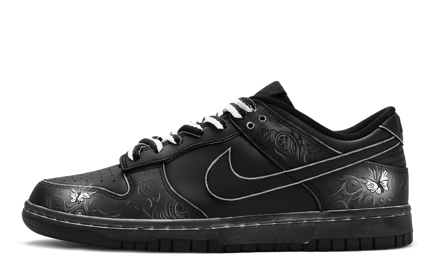 

Nike Dunk 811 Manufacturing, Erosion White Butterfly Slip Resistant Low top Skateboard Shoes мужские черно-белые