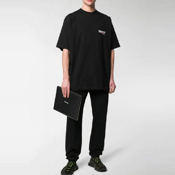 Футболка political campaign logo short sleeve t-shirt 'black' Balenciaga, черный — фото 3