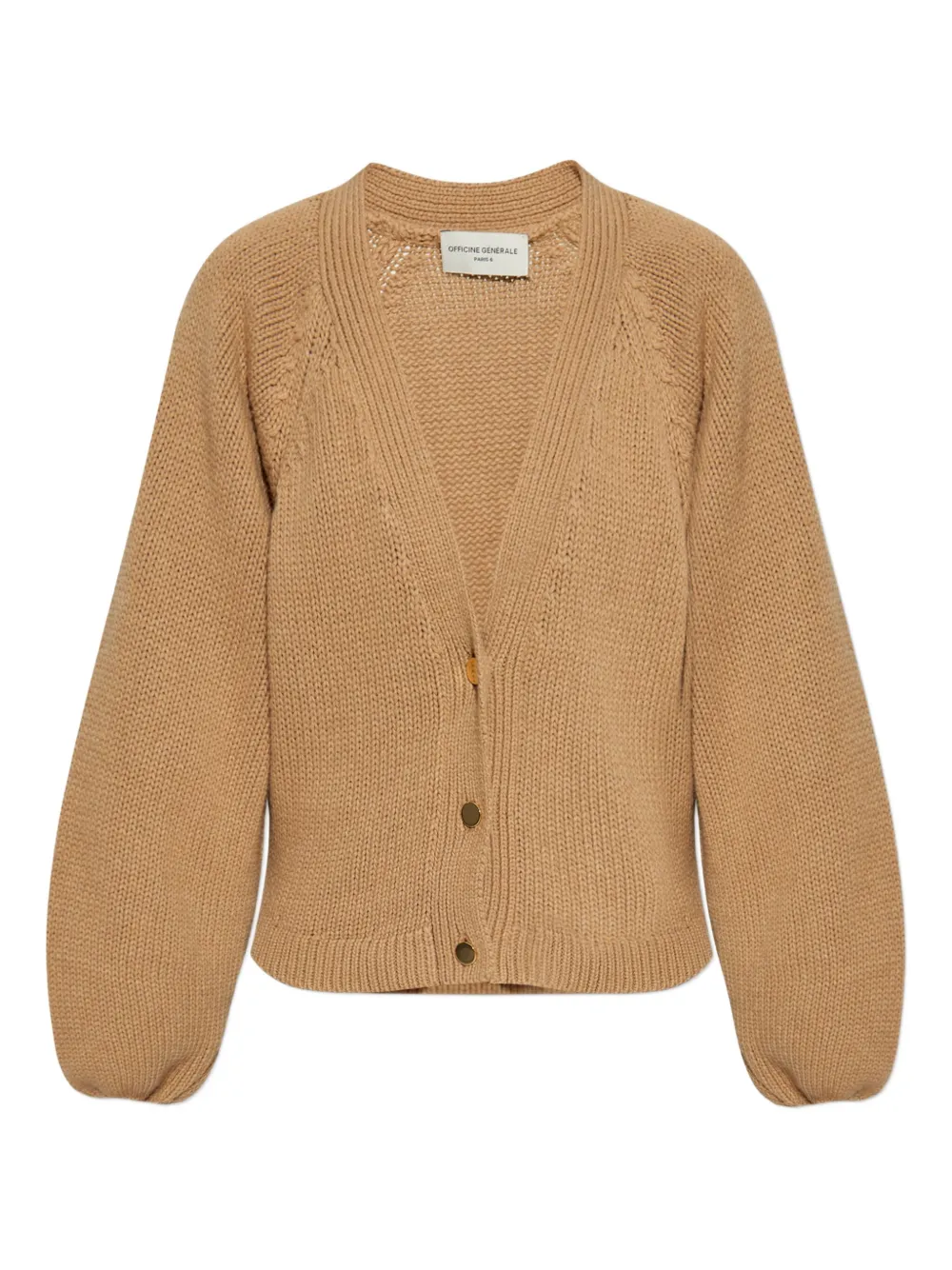 

Кардиган с рукавами-фонариками Officine Generale, нейтральный