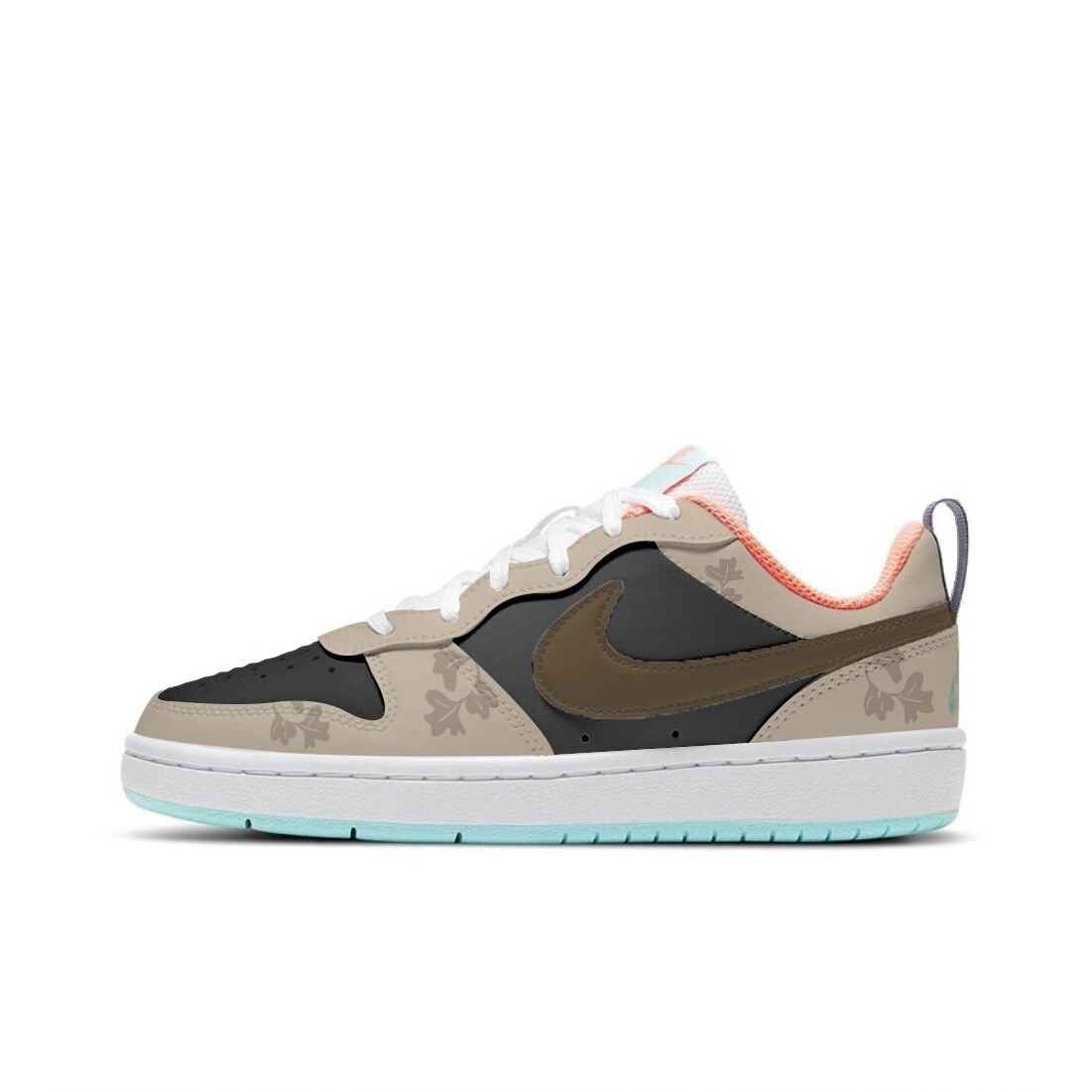 

Кроссовки Nike Court Borough Skateboarding Shoes Women's Low-top Black/brown/brown, черный/коричневый