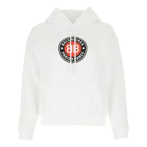 

Свитер casual cotton hooded long sleeves hoodie white Balenciaga, белый