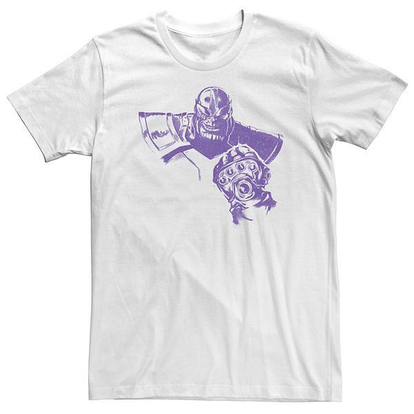 

Футболка с портретом Таноса из "Мстителей" ярко-фиолетовая Big & Tall Marvel