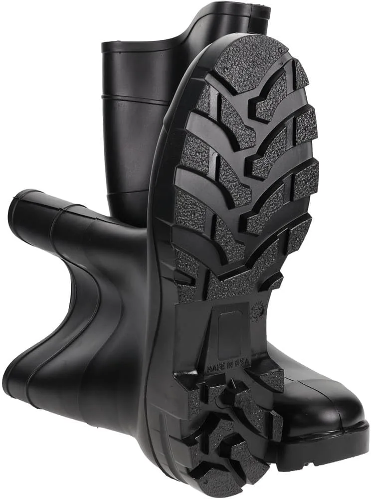 

Ценные противоскользящие черные рабочие ботинки из ПВХ: с прямым носком, 1 пара PRO-SAFE, черный