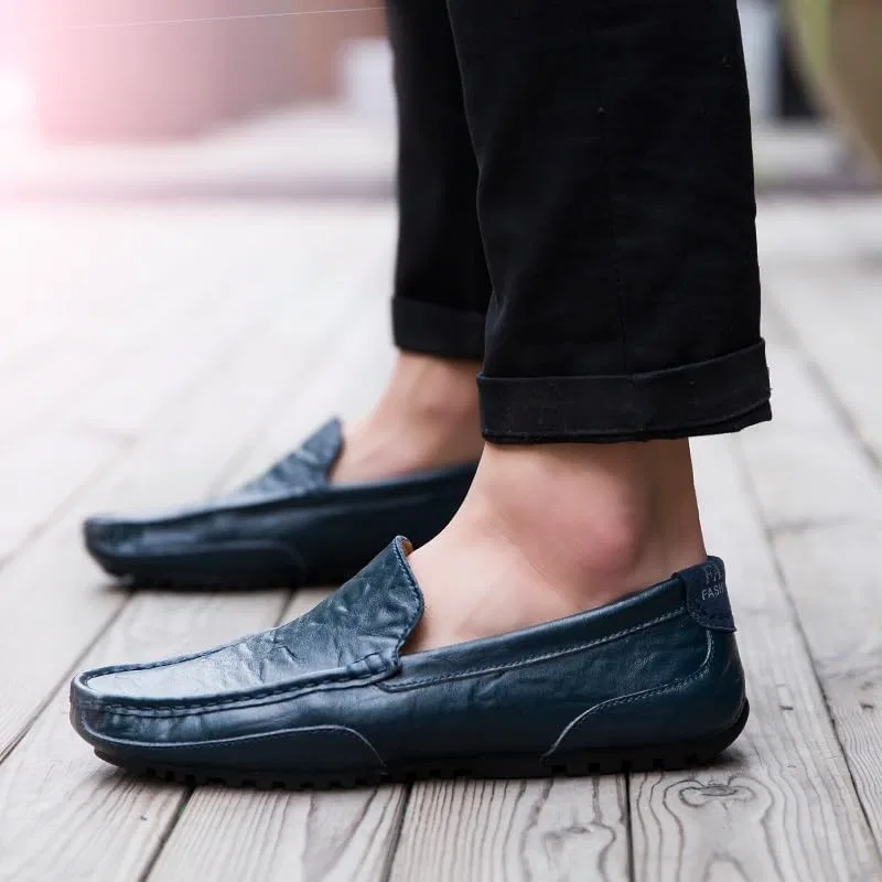 Лоферы мужские, кожа PU, Loafers Shoe, Blue PUGHGAETZF — фото 2