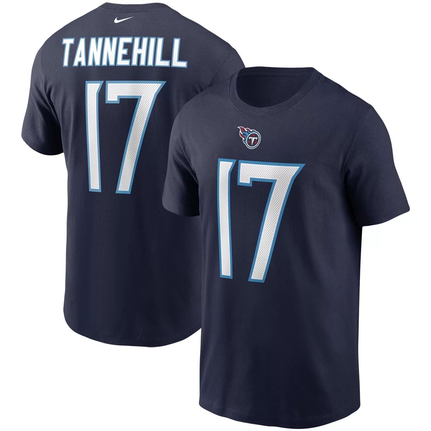 

Мужская темно-синяя футболка Ryan Tannehill Tennessee Titans с именем и номером Nike, Синий, Мужская темно-синяя футболка Ryan Tannehill Tennessee Titans с именем и номером Nike