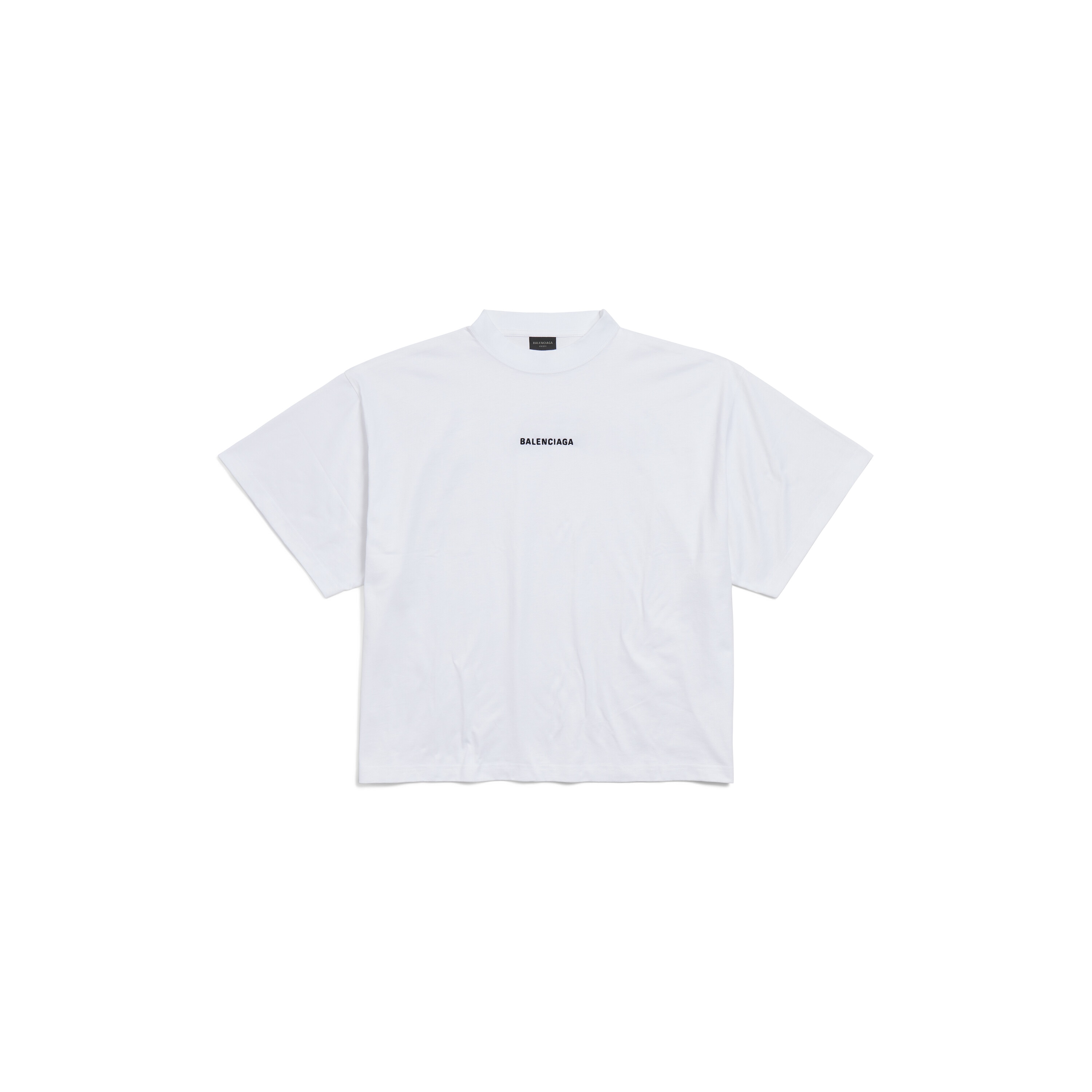 Футболка Balenciaga Back Cropped, черный/белый