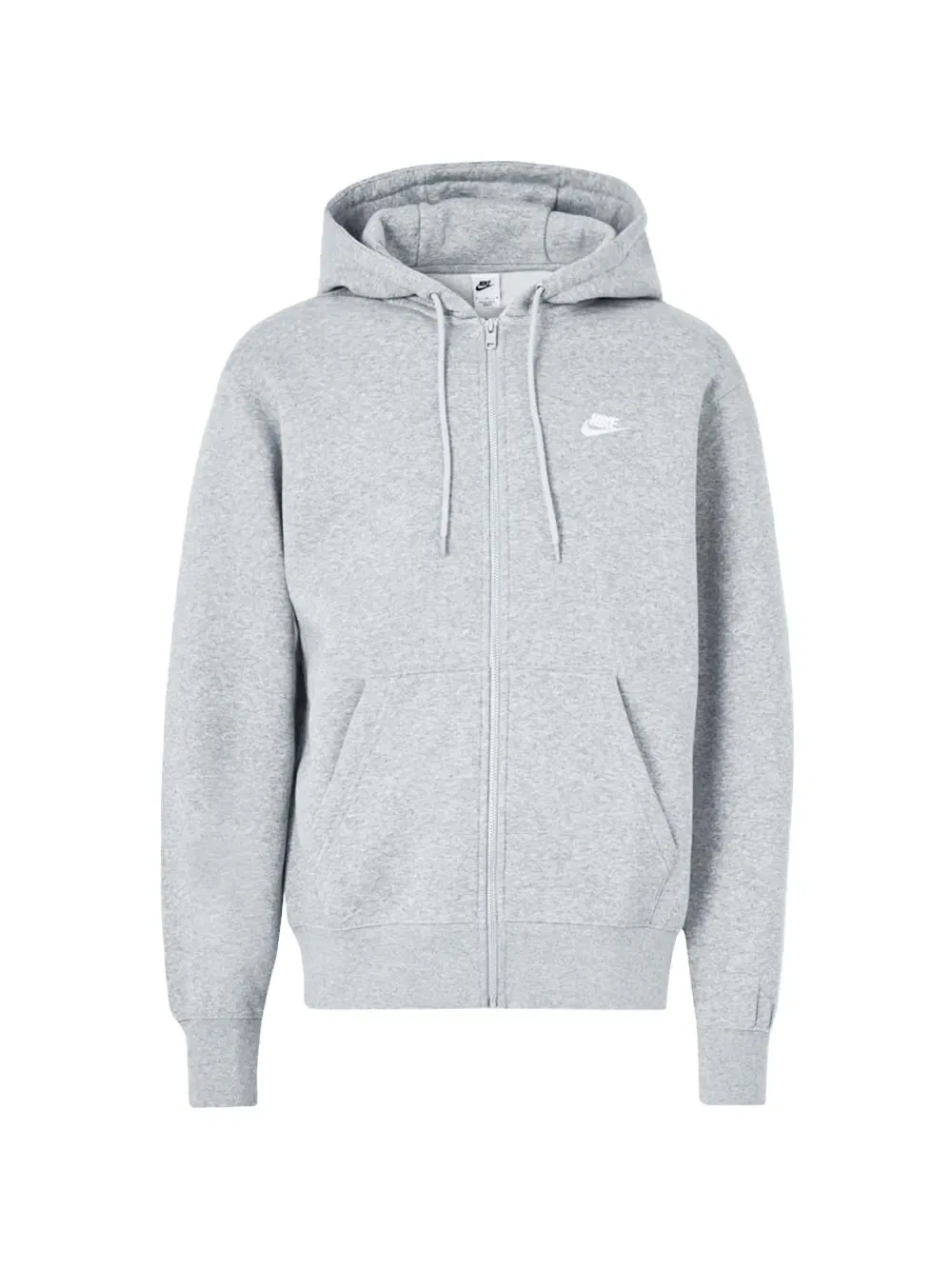 Толстовка с вышитым логотипом и застежкой-молнией Nike, серый